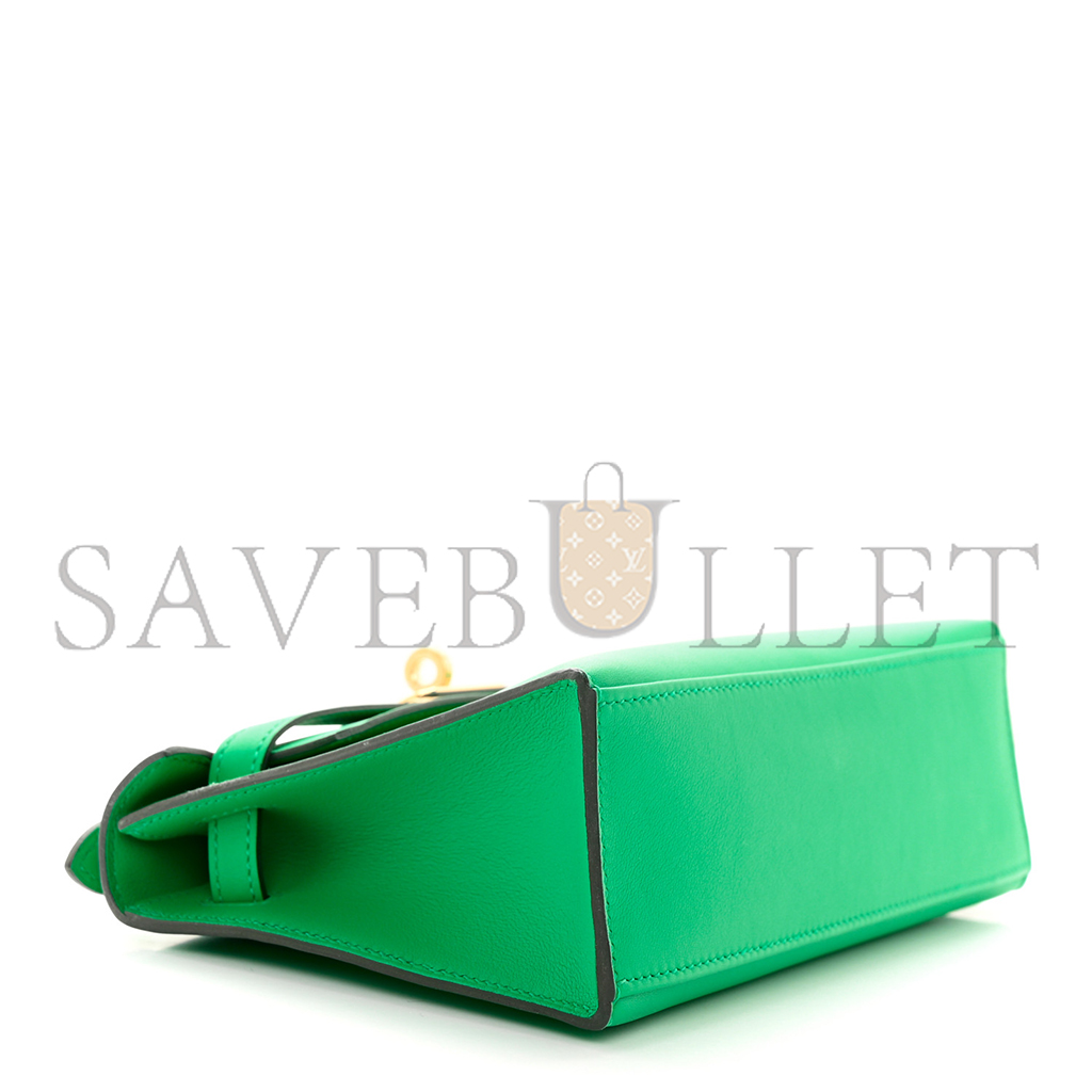 HERMÈS MASTER SWIFT KELLY POCHETTE CLUTCH MENTHE (22*14*7cm) 